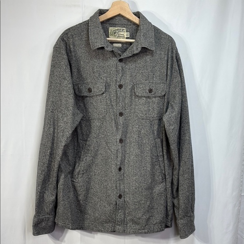🛹 Grayers Gray Lightweight Shirt Jacket with Textured Fabric